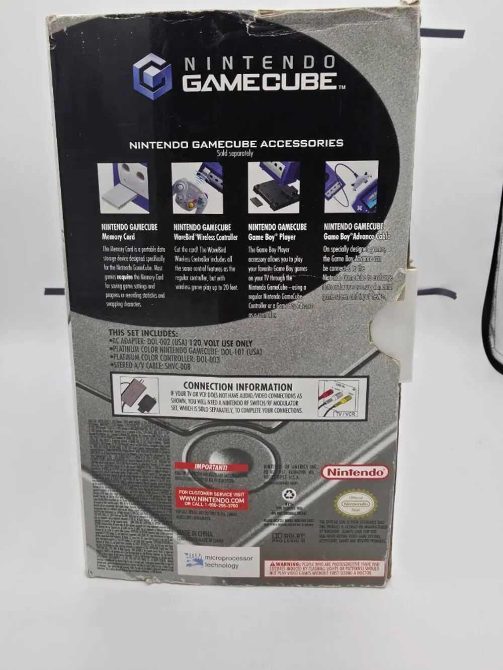 Nintendo GameCube Platinum Edition in box